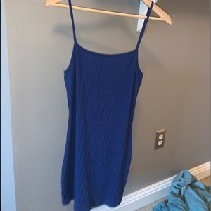 tight blue dress